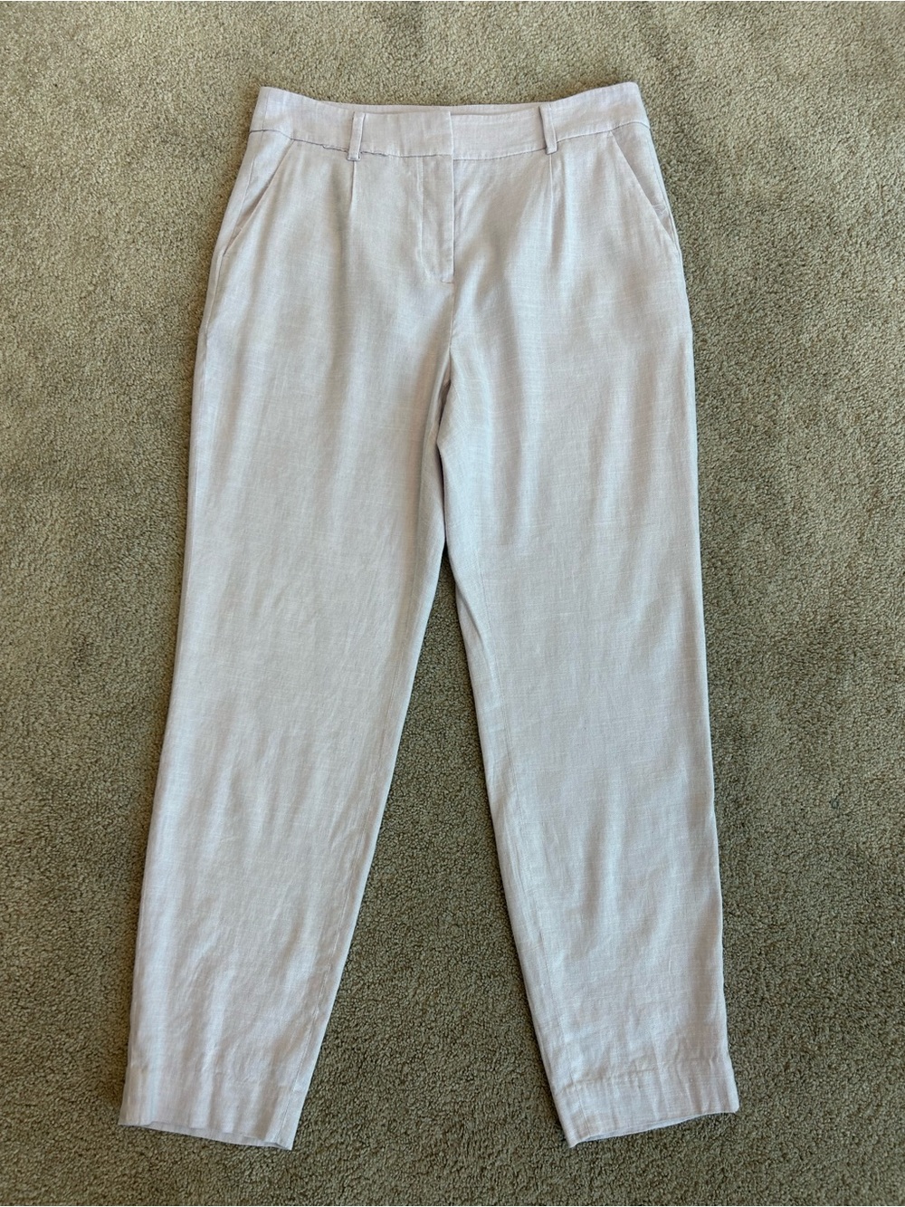 RW&CO Light Lilac Linen Blend Tailored Ankle Pants Size 8 - Picture 2 of 11